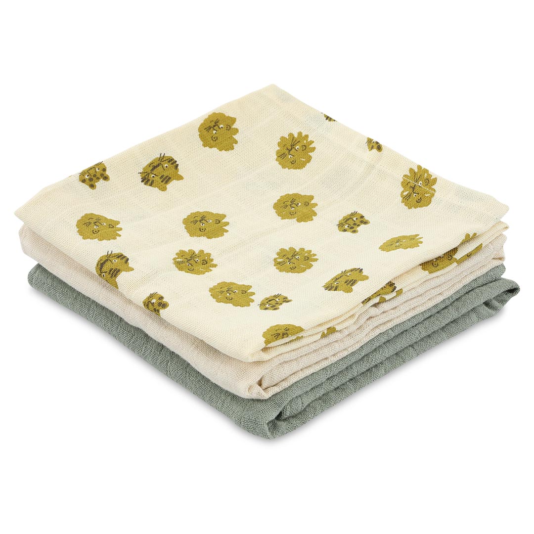 Tetra doeken 3-pack mix | 55x55cm - Lucky Leopard